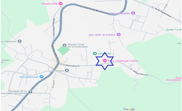 Mapa local de ubicación de Residencial Victoria