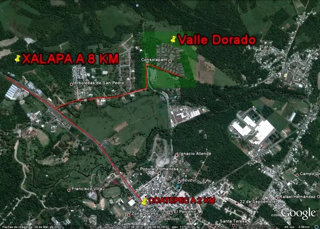 Mapa de ubicación de Valle Dorado